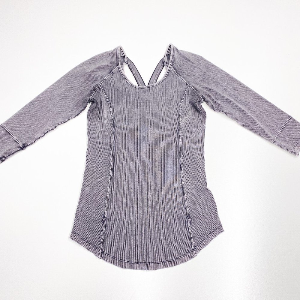 Free People Gray Distressed Top Open Back Small - Picture 1 of 8